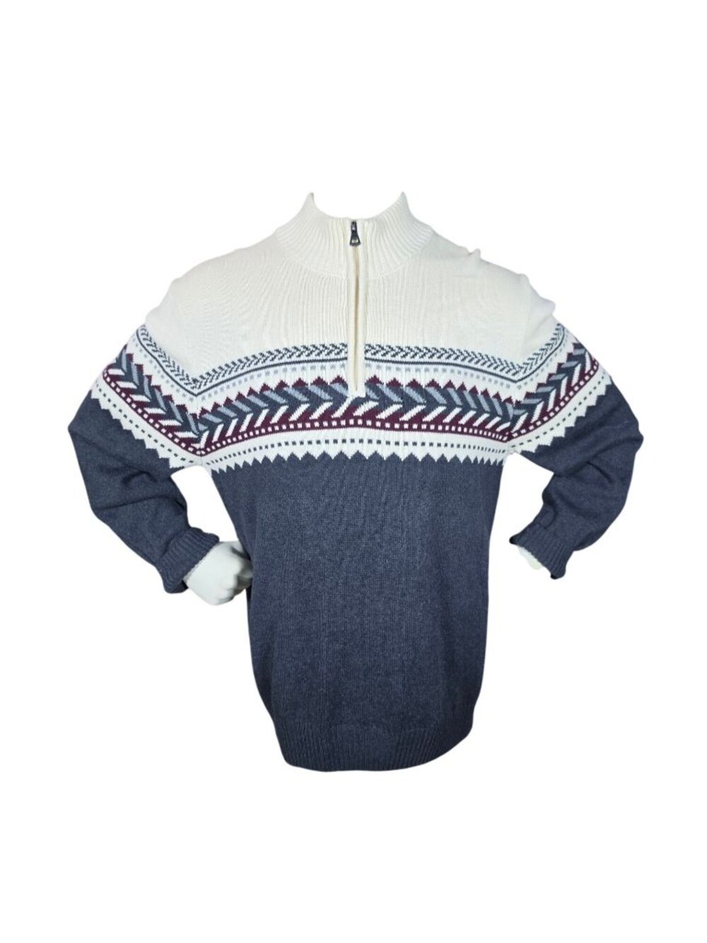 Weatherproof Vintage XL Ski Cabin Quarter Zip Knit